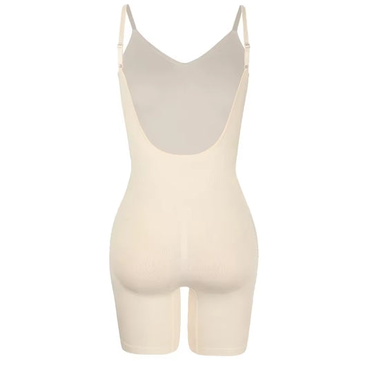 Low Back Seamless Bodysuit Shapewear Women Mesh Butt Lifter Smooth Body Shaper Backless Slimming Sheath Flat Belly Corset